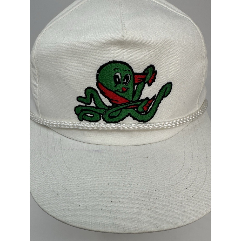 Vintage Octopus Car Wash‎ Snap Back Cap Hat Yupoong White Breaking Bad - Picture 2 of 6